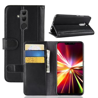 Capa de Couro Preto para Huawei Mate 20 Lite - 1