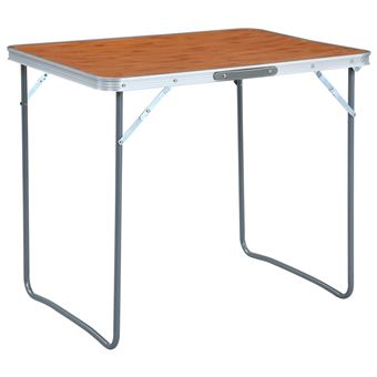 Mesa de Campismo Dobrável vidaXL com estrutura metal 80x60 cm - 1