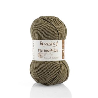 Fio de Lã Rosarios 4 Merino 4 Us | 50G - Verde Seco 51 - 1