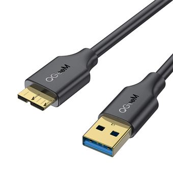 Cabo Adaptador USB 3.0 Macho para Micro USB Macho QGeeM | 1 m - 1