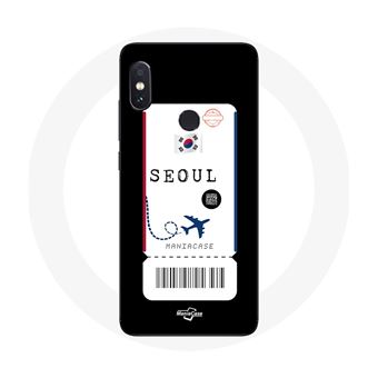 Capa Maniacase para Xiaomiredmi Note 5 Ai Dual Camera Bilhete de Avião Seoul Coreia Do Sul - 1
