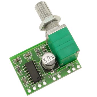 Amplificador de Áudio BeMatik PAM8403, 5V 3W + 3W, com Suporte a USB Modelo DW-0879