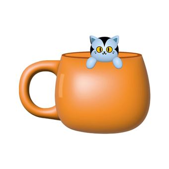 Caneca de Cerâmica Charm Itotal Gato Vampurr | 450ml - 1