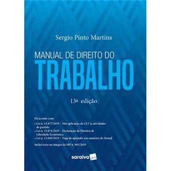 MANUAL DE DIREITO DO TRABALHO -13ª EDIÇÃO 2020 - 1