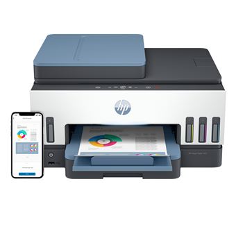 Impressora Multifunções HP Smart Tank 7606 Sem fios All-in-One Cor Impressora, Impressão frente e verso Copiadora, scanner | 15 ppm - 1