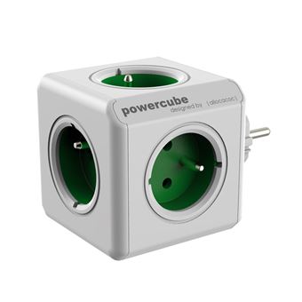 Extensão elétrica Allocacoc PowerCube Original (E) | Verde, Branco - 1
