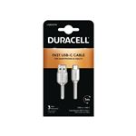 Duracell USB5031W cabo USB 1 m USB A USB C Male White
