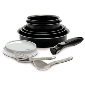 Conjunto de Panelas Backen Easycook com 10 Peças - Ø 16-18-20-22-26 Cm - Preto - 1