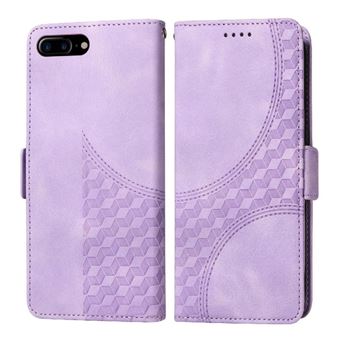 Capa FLOODKING para iPhone 7 Plus/8 Plus | Design Acolchoado | Couro PU Premium | Roxo - 1