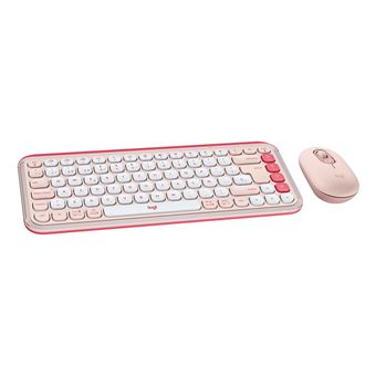 Teclado Wireless + Rato Logitech 920-013120 | Idioma: Espanhol | Rosa - 1