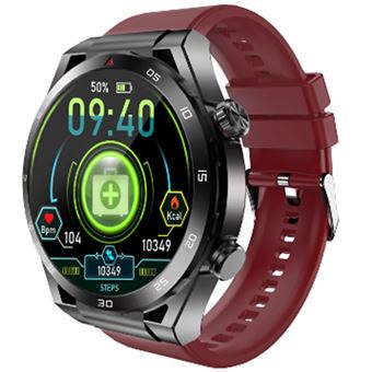 Smartwatch CHRONUS | 1,39" | Bluetooth | Pressão Arterial | FC | Sono | IP67 | Preto/Vermelho - 1