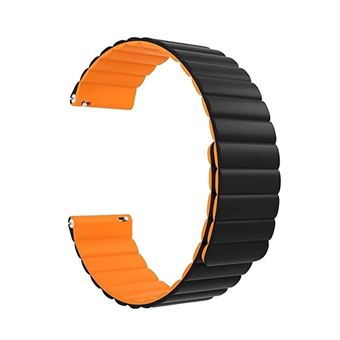 Bracelete MagneticWaveSilicon Phonecare para Samsung Galaxy Watch6 Classic LTE- 47mm | Preto/Laranja - 1