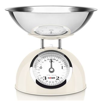 Balança de Cozinha Mecânica Haeger KS-CME.009A | Creme, Aço inoxidável - 1