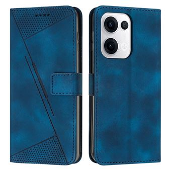 Capa FOXDOCK para OPPO Reno 13 | Pele | Flip | 3 Compartimentos para Cartões | Azul - 1