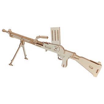 Puzzle 3D HSMY de 85 Peças XC-G012H - Metralhadora Leve - 1