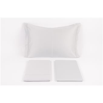 Jogo de Cama Blume for Home | Cetim e Algodão | Casal-160 | em Cinza - 1