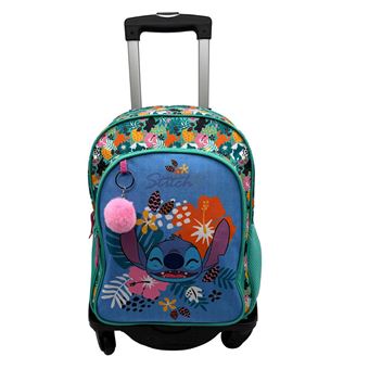 Mochila DAM Stitch Tropical + Carrinho | Verde - 1