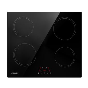 Placa de Indução Ciarra CD4BIH-E | 6000W | 59 cm | 4 Zonas | 9 Níveis | 4 Temporizadors | Preto - 1