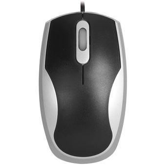 Rato com Fio Plus Ótico com Cabo USB - Preto e Cinza - 1