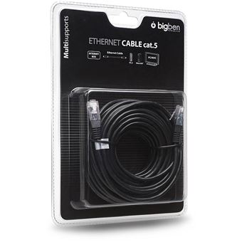 Bigben Interactive Netzwerk- / Ethernet-Kabel Cat 5e, PC/MAC/PS3/XBOX360/Wii 10m Cat5e Preto - 1