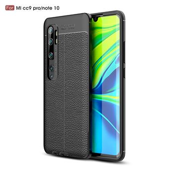 Capa PhoneShield Rugged Leather para Xiaomi Mi Note 10 | Antichoque - Preto