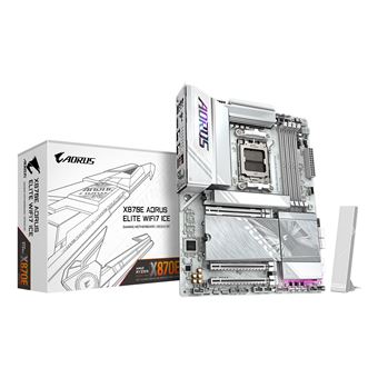 Motherboard GIGABYTE X870E AORUS ELITE WIFI7 ICE | Branco - 1