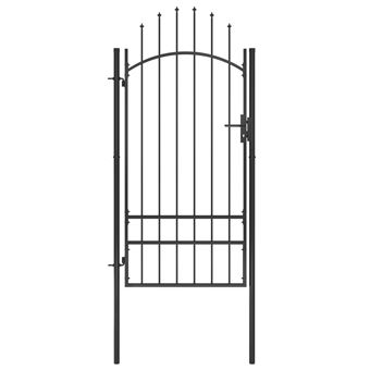 Portão de Jardim vidaXL | 1x2,5 m | Aço preto - 1