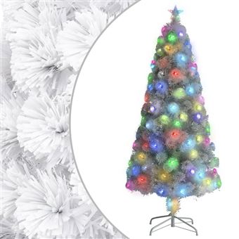 Árvore Natal artificial pré-iluminada vidaXL | 150 cm | fibra ótica branco - 1