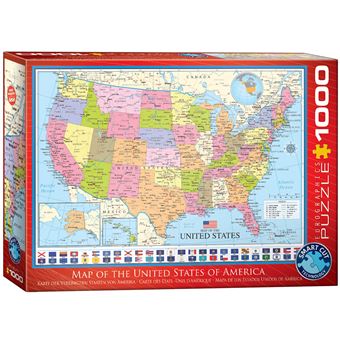 Puzzle Eurographics Map of the USA | 1000 Peças - 1