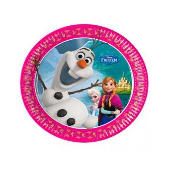 Conjunto 8 Pratos Festa Frozen Disney - 1