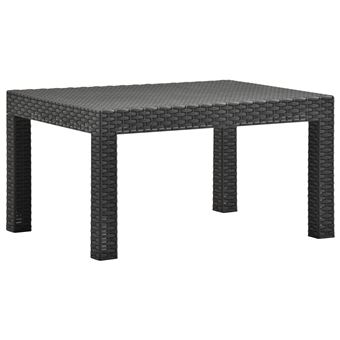 Mesa de Jardim vidaXL 58x58x41 cm PP antracite - 1