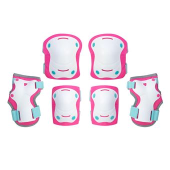 Kit de Proteções para Crianças OLSSON | Joelheiras, Pulseiras e Cotoveleiras | S/M | Rosa/Azul - 1