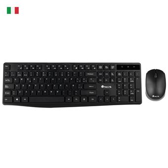 Teclado Wireless + Rato NGS Allure Kit, QWERTY, IT | Idioma: Italiano | Preto - 1