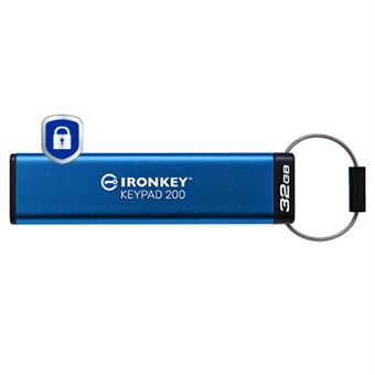 Unidade de Memória Usb Kingston Technology IronKey Keypad 200 | Azul - 1