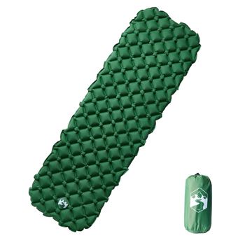 Colchão de campismo insuflável vidaXL | 1 pessoa | 190x58x6 cm | verde - 1