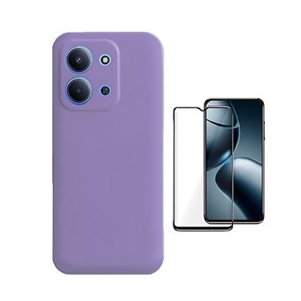 Kit Película de Vidro Temperado Gorilasglass + Capa Proteção Silicone GIFT4ME para Xiaomi Redmi 15C 4G | Roxo - 1