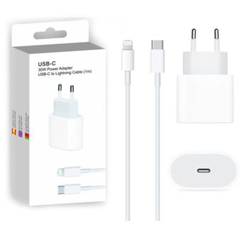 Adaptador de Corrente + Cabo iPhone SKYHE QC-2464 | 20W | Type-C para Lightning - Branco - 1