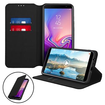 Capa Flip Avizar para Samsung Galaxy J6 Plus Carteira Preto - 1