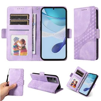Capa FLOODKING para Realme C71 4G | Design Acolchoado | Couro PU Premium | Roxo - 1