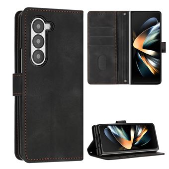 Capa FOXDOCK para Samsung Galaxy Z Fold7 | Pele | Flip | 3 Compartimentos para Cartões | Preto - 1