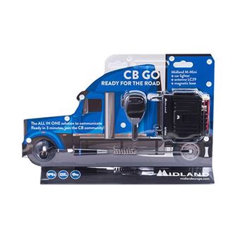 Rádio midland cb-go mini transceptor + antena + base - 1