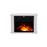 Lareira Elétrica Portátil HomCom Termóstato Ajustável 600W/1200W_0