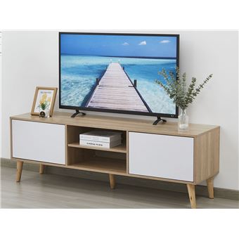 Móvel TV Ideia Home Design Istambul | LAP 150 x 50 x 40 cm | Carvalho Claro - Branco - 1