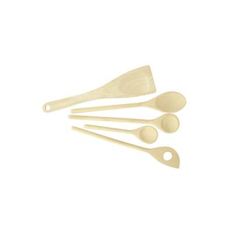 Conjunto de 5 Colheres Grandes + Espátulas Tescoma WOODY - Castanho - 1