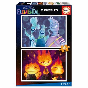 Puzzle Educa Disney Pixar Elemental 19733 | 2 x 48 Peças - 1