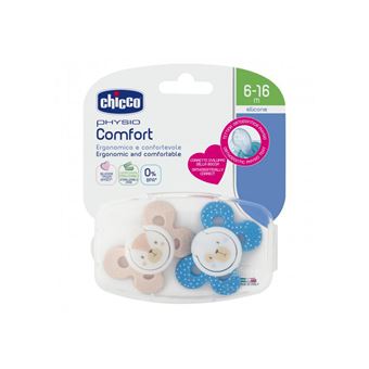 Chupeta Chicco Physio Comfort | 6-16M | Rosa | 2 un. - 1