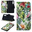 Capa PU Magunivers suporte para impressão de padrões flores e folhas para Samsung Galaxy A50
