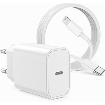 Carregador Rápido USB C Dishiqing para iPhone | 20 W | 2 m - Branco - 1