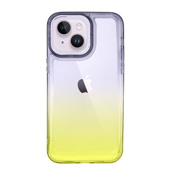 Capa MisterCapas para iPhone 14 Space Degradê | Preto e Amarelo - 1