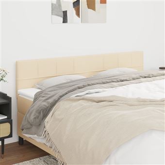 Cabeceira de Cama vidaXL |  2 Peças |  tecido 90x5x78/88 cm | creme - 1